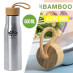 Botella Acero Bamboo Dropun
